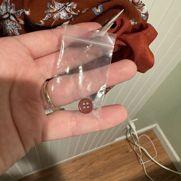 Garnet Hill Brown Floral Drop Waist Dress Slouchy Western Boho Size 14 - Picture 7 of 8